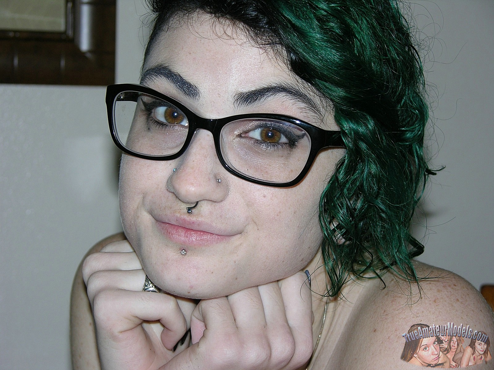 Punk Webcam Girl Gets Cum On Glasses