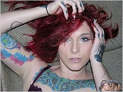 Tattooed Metalhead Punk Babe Modeling Nude