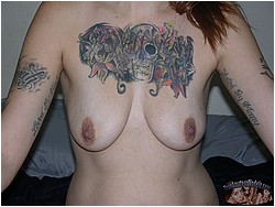 Nude Tattooed Biker Babe - Sin Model