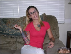 Tattooed Glasses Wearing Model Jae - True Amateur Models