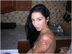 Tattooed Amateur Babe Modeling Nude -  Stefania From True Amateur Models