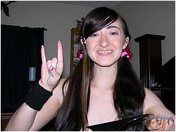 Heavy Metal Rocker Girl Nude - Tifa Quinn Giving The Sign Of The Horns from Trueamateurmodels.com